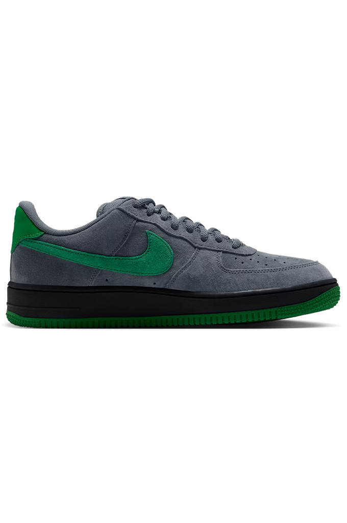 Nike SB Air Force 1 Low SE Cool Grey Court Green skate shoe side view