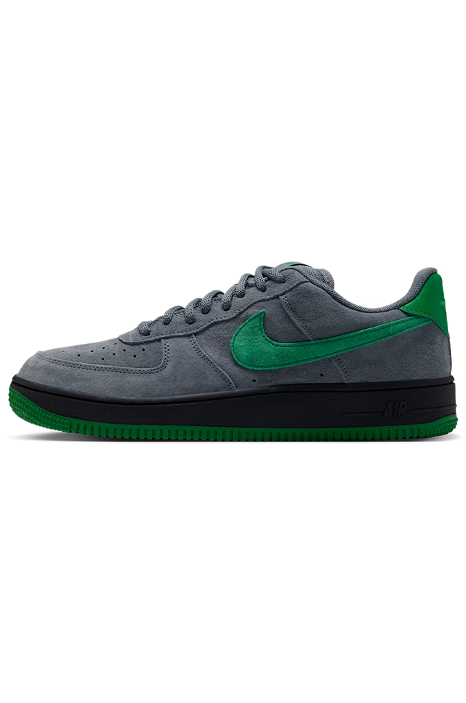 Nike SB Air Force 1 Low SE Cool Grey Court Green skate shoe side view