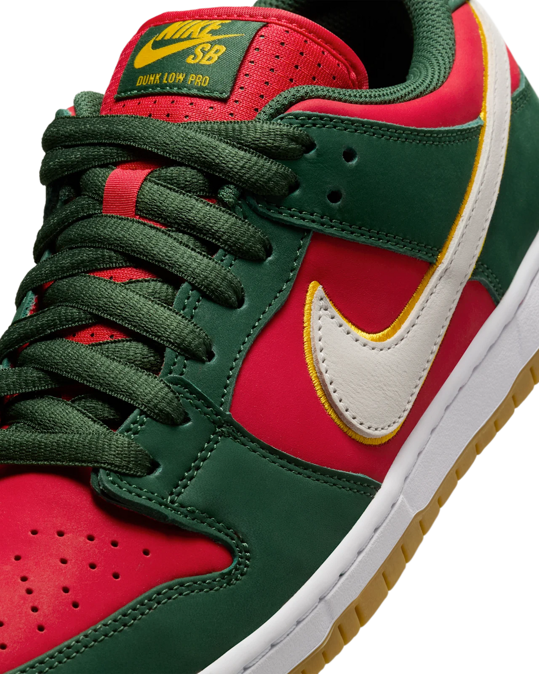 Nike SB Dunk Low Pro PRM 'Fir And Fire Red' Skate Shoes