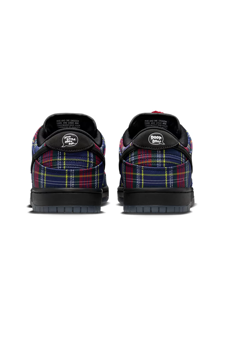 Nike SB Dunk Low "Nardwuar" University Red and Yellow Strike Skate Shoes