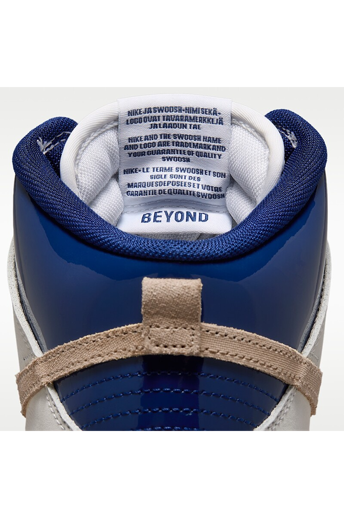 Beyond Store x Nike SB Dunk High Pro Quickstrike Skate Shoes (White/Ivory-Sand Dune)