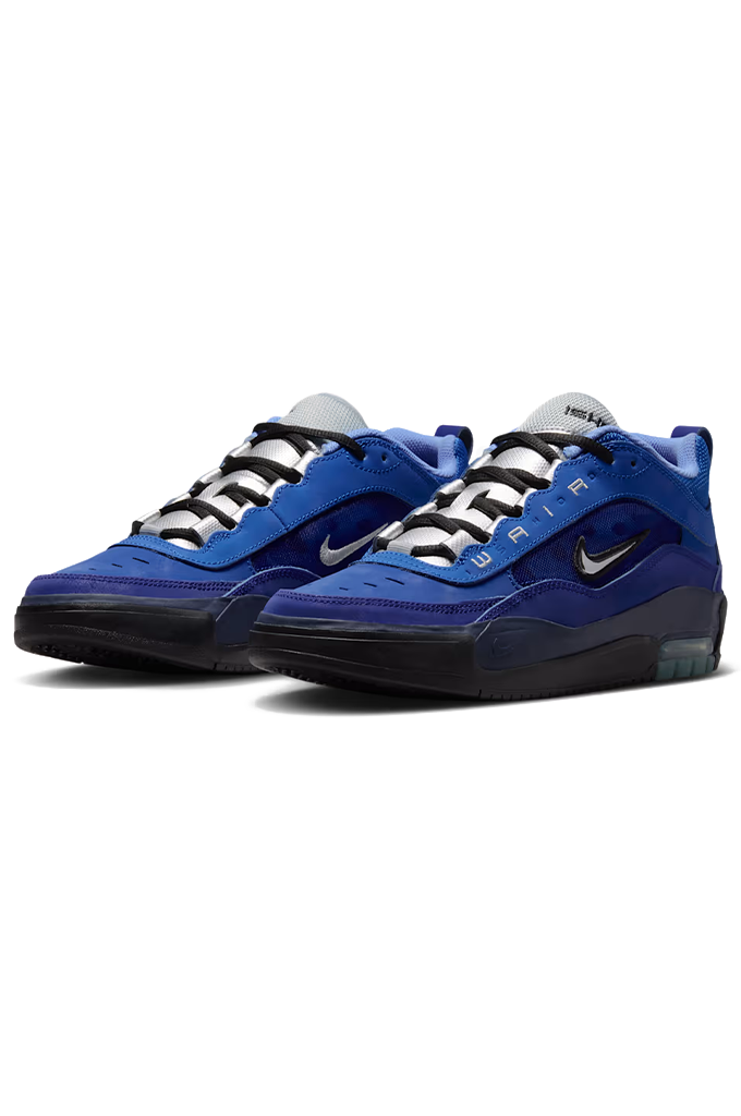 Nike SB Air Max Ishod Skate Shoes (Blue Void/Metallic Silver)