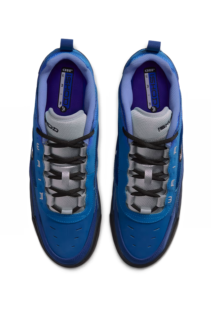 Nike SB Air Max Ishod Skate Shoes (Blue Void/Metallic Silver)