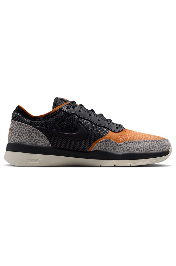 Multicolored sneaker with a prominent brand logo on a white background#color_cobblestone-black-monarch