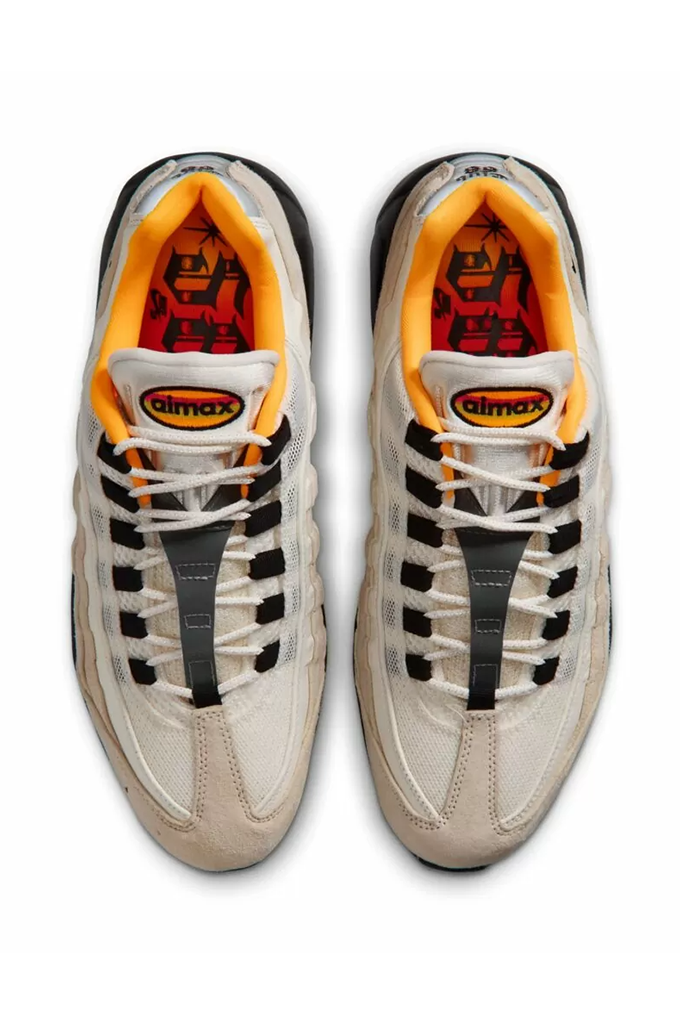 Nike SB Air Max 95 'Club 58'
Shoe in Sail and Laser Orange on white background