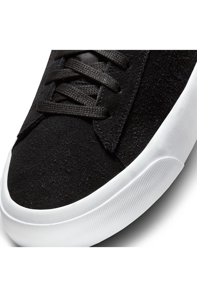 Close up of Nike sneaker in black with white background #color_black-white-black