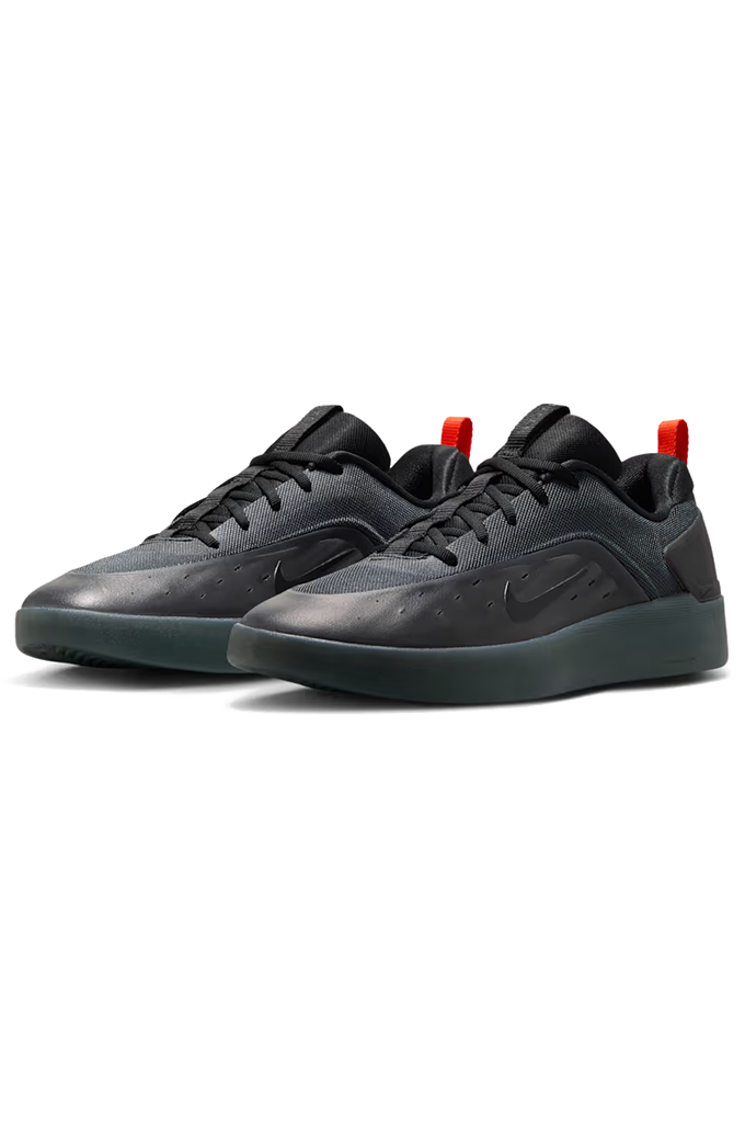Nike SB Zoom Nyjah 4 skateboarding shoes in Cool Grey/White-Wolf Grey on a white background
