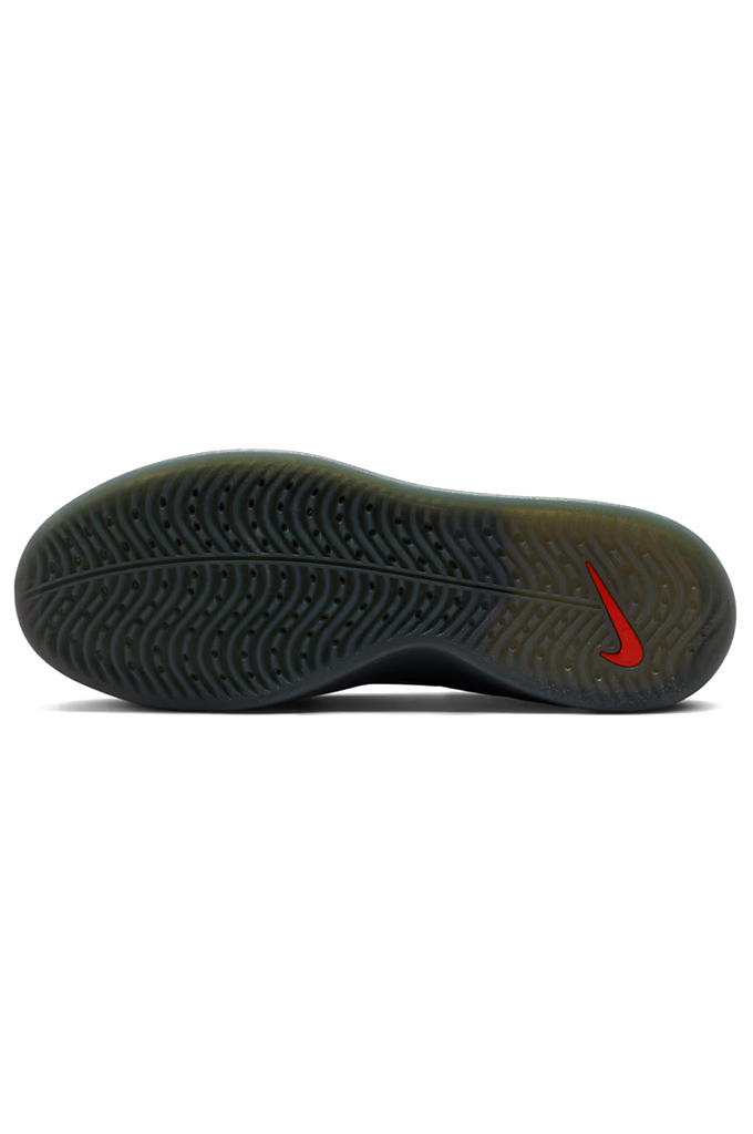 Nike SB Zoom Nyjah 4 skateboarding shoes in Cool Grey/White-Wolf Grey on a white background
