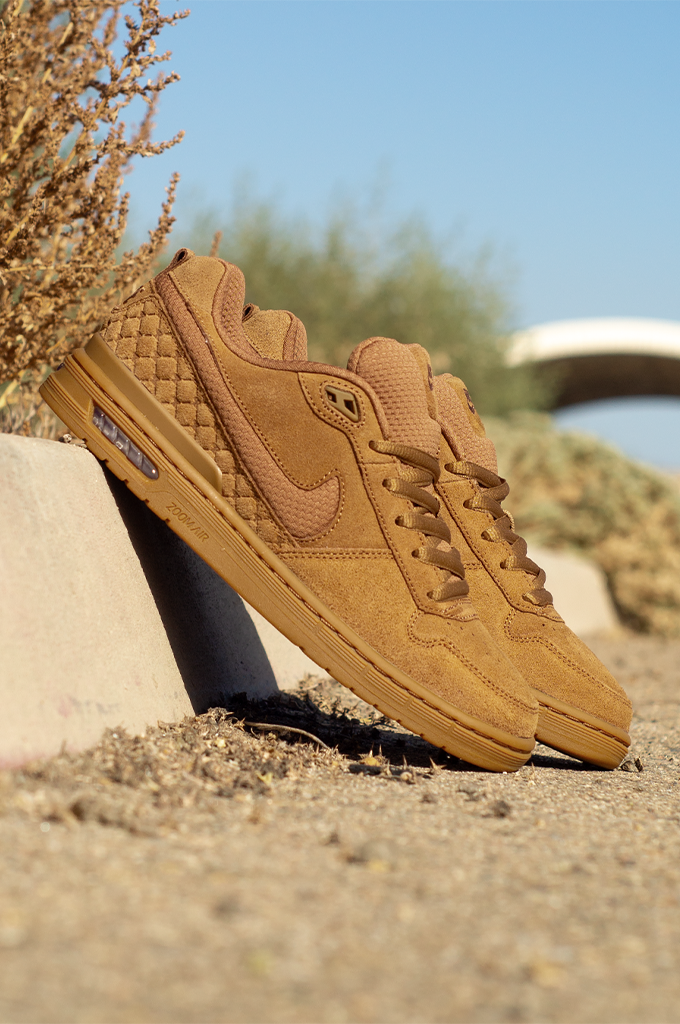 Nike SB Paul Rodriguez Zoom Air Low Light British Tan "Wheat" Skate Shoes