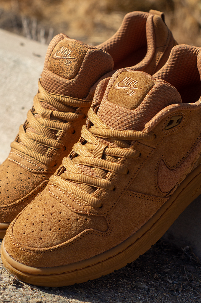 Nike SB Paul Rodriguez Zoom Air Low Light British Tan "Wheat" Skate Shoes