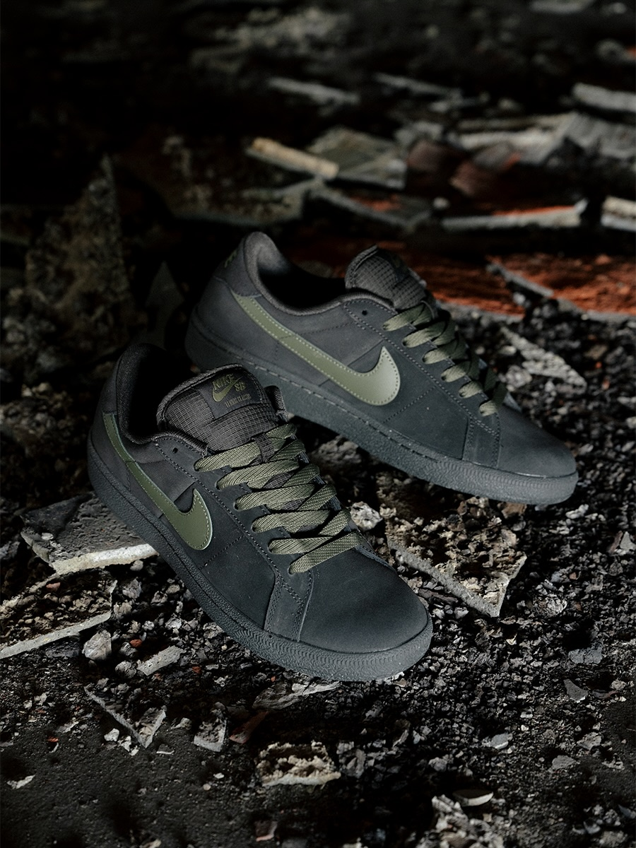 Nike SB Zoom Tennis Classic Skate Shoes (Deep Pewter/Medium Olive)