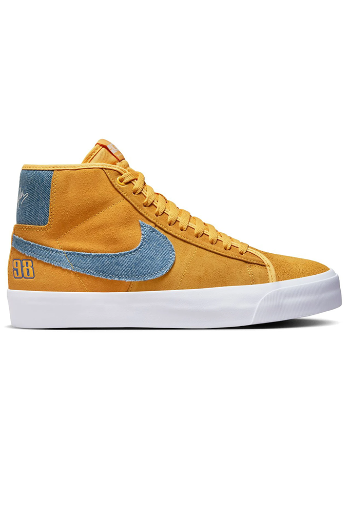 yellow nike mid blazer 77