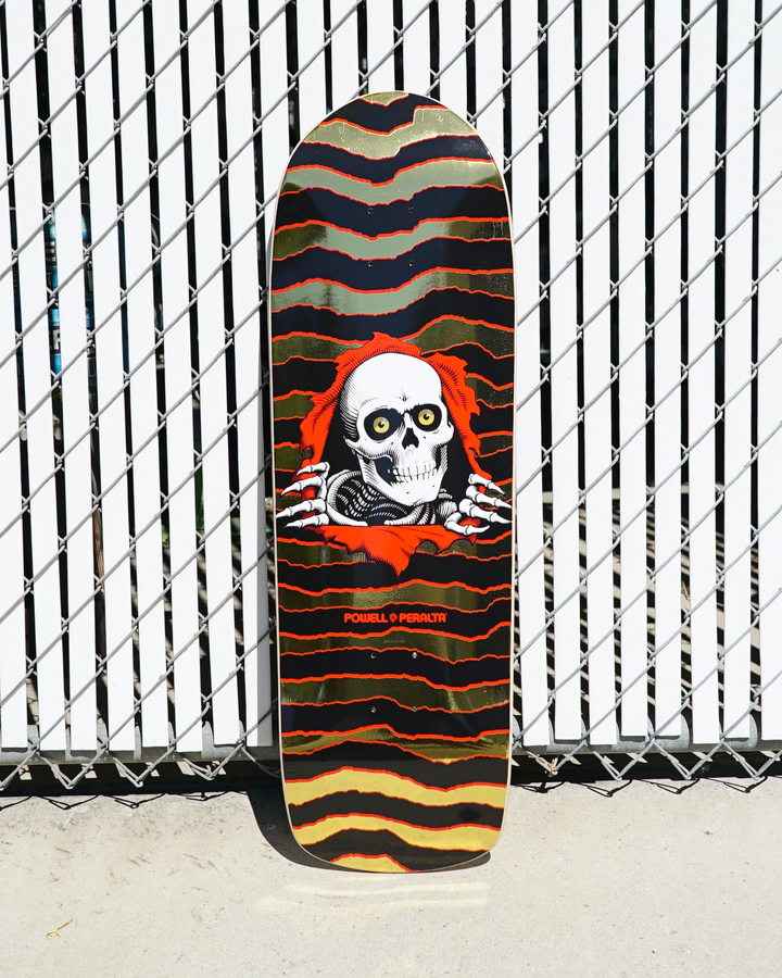 Powell Peralta Old School Ripper Skateboard Deck Gold Foil - 9.89"