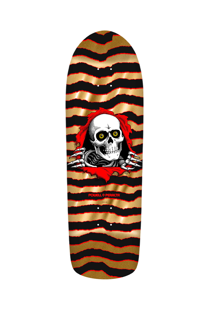 Powell Peralta Old School Ripper Skateboard Deck Gold Foil - 9.89"