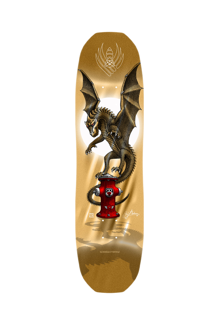 Powell Peralta Pro Andy Anderson Hydrant FLIGHT Gold Foil Skateboard Deck - 8.4"