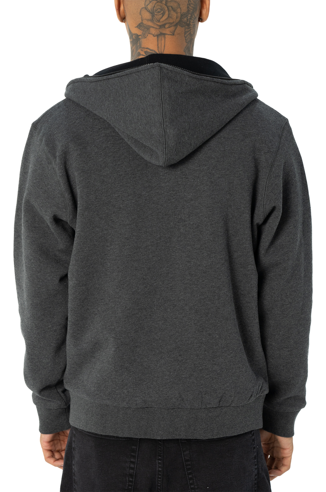 Pro Club Men's Heavyweight Basic Reversible Thermal Zip-Up Hoodie