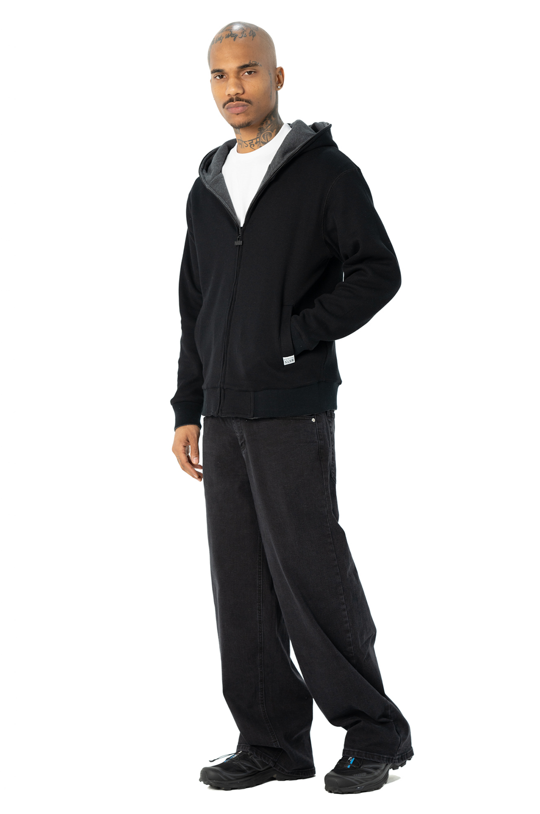 Pro Club Men's Heavyweight Basic Reversible Thermal Zip-Up Hoodie
