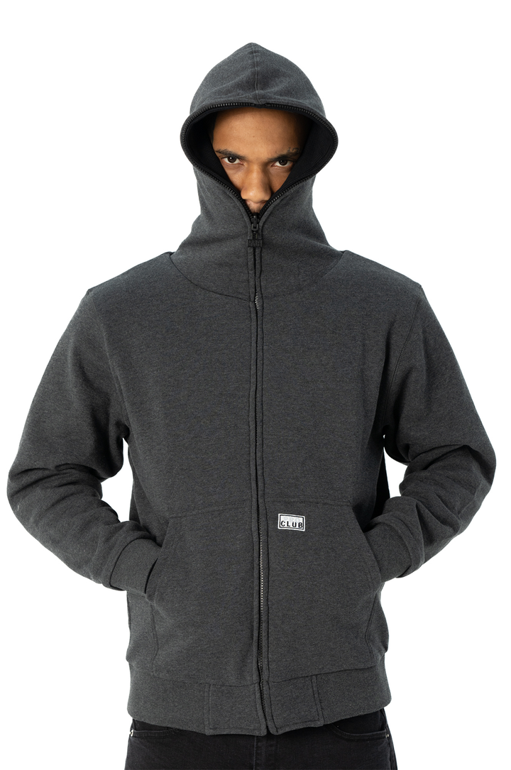 Pro Club Men's Heavyweight Basic Reversible Thermal Zip-Up Hoodie