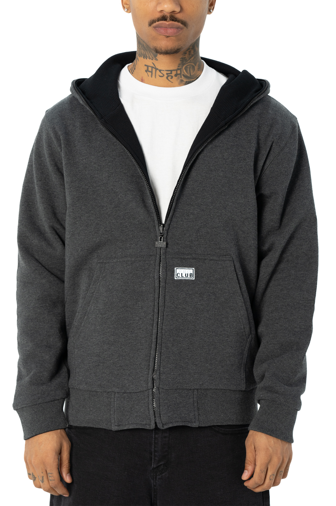 Pro Club Men's Heavyweight Basic Reversible Thermal Zip-Up Hoodie