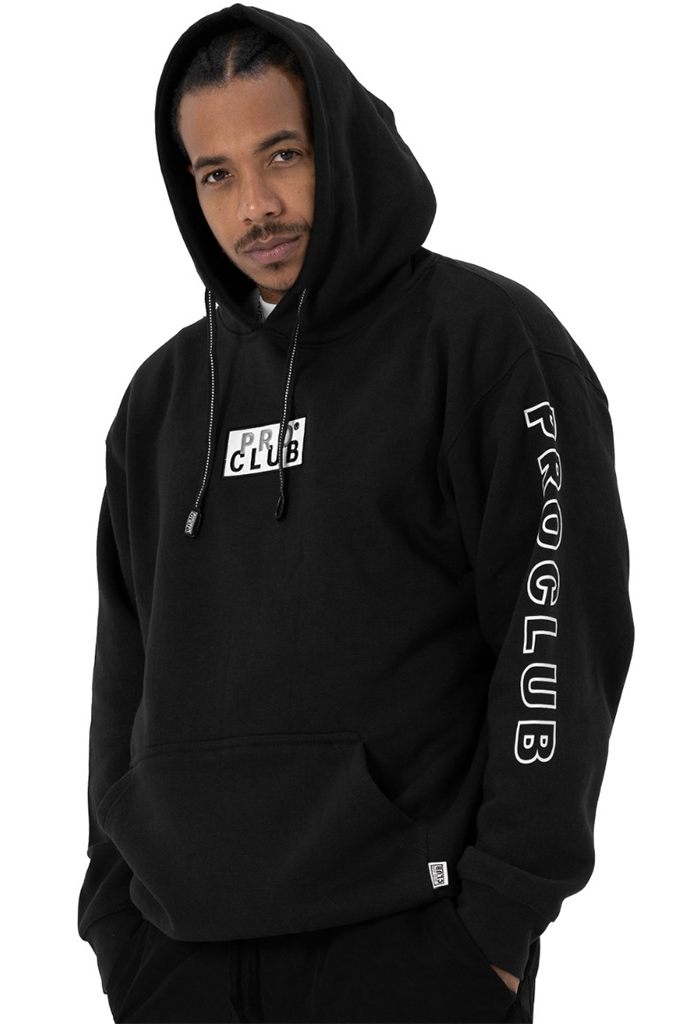 Pro Club Men's Embroidered Logo Heavyweight Pullover Hoodie