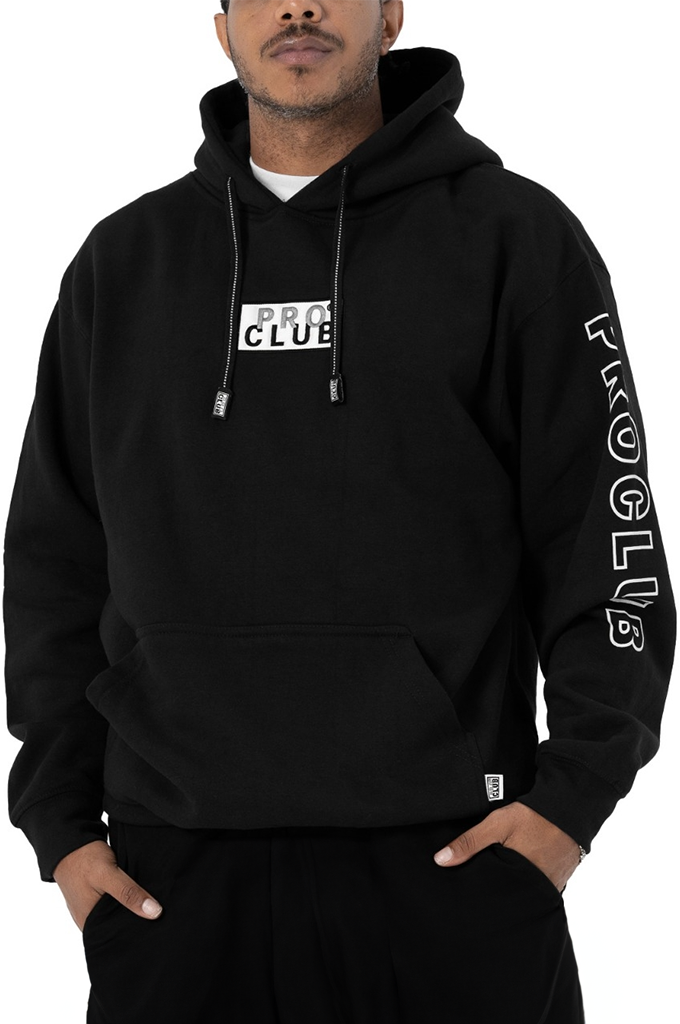 Pro Club Men's Embroidered Logo Heavyweight Pullover Hoodie
