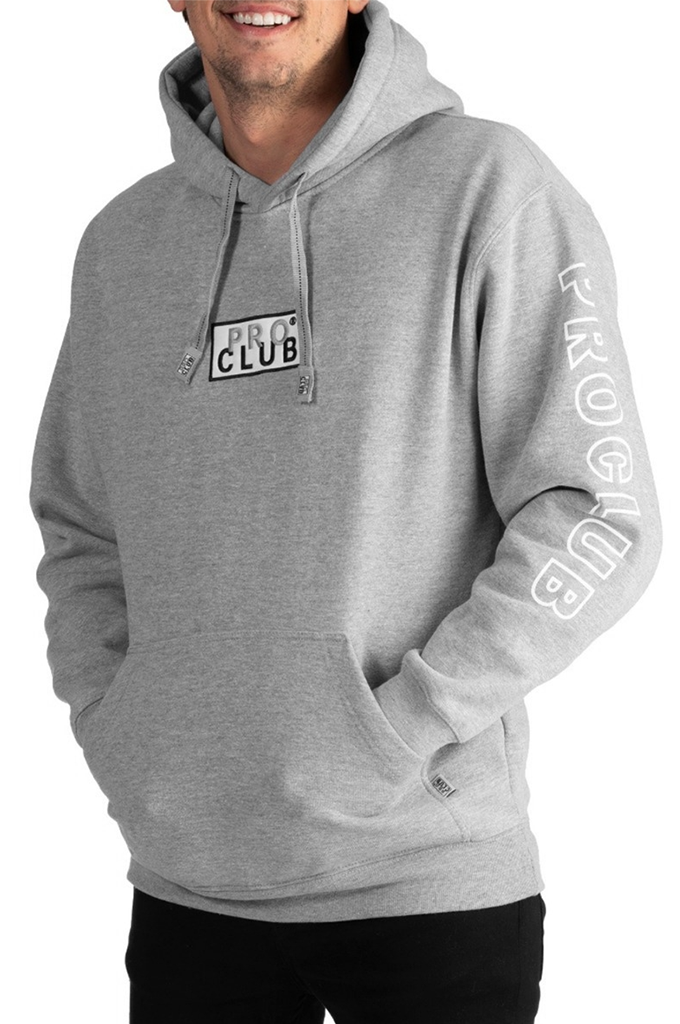 Pro Club Men's Embroidered Logo Heavyweight Pullover Hoodie