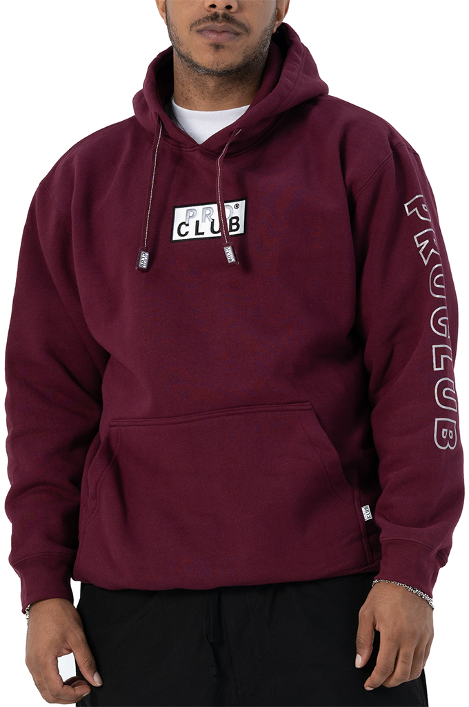 Pro Club Men's Embroidered Logo Heavyweight Pullover Hoodie