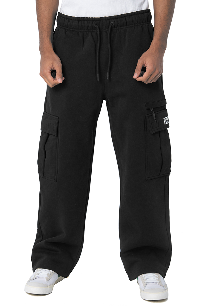 Pro Club Men's Heavyweight Basic Open Leg Cargo Sweatpants