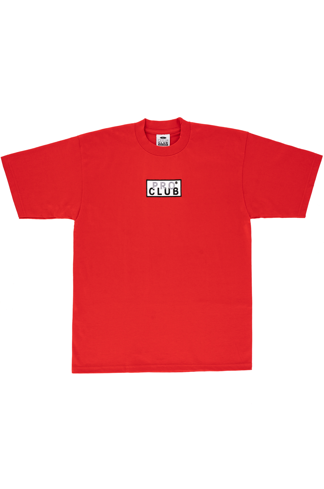 Pro Club Men's Heavyweight Short Sleeve Embroidered Box Logo Tee