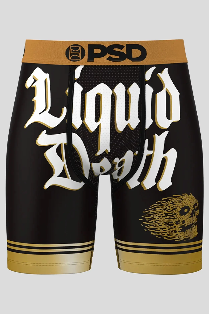 PSD x Liquid Death - Liquid Death Black Boxer Brief Underwear