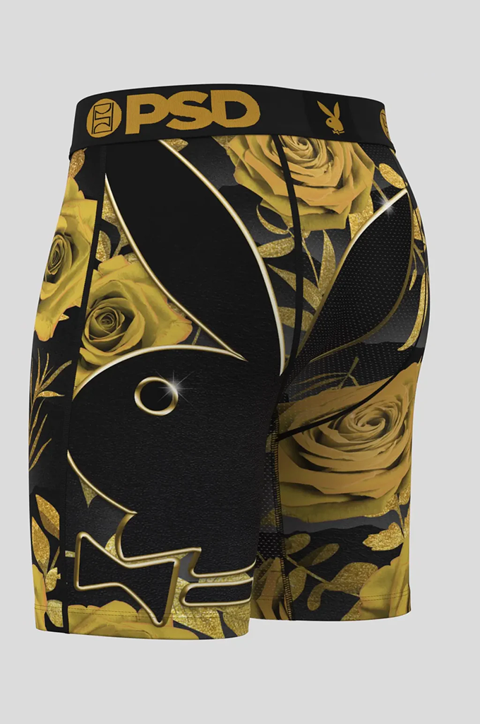 PSD Playboy Gold Petals Boxer Brief Underwear