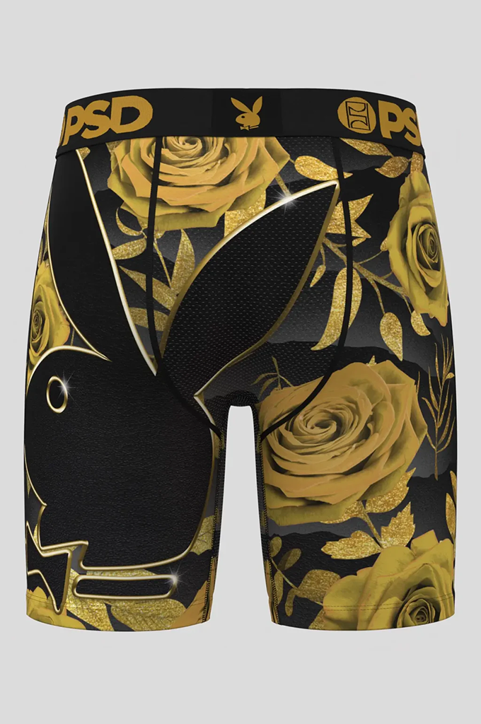 PSD Playboy Gold Petals Boxer Brief Underwear