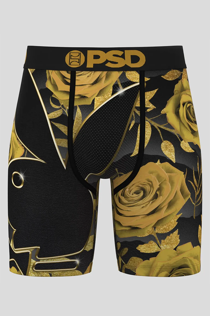 PSD Playboy Gold Petals Boxer Brief Underwear