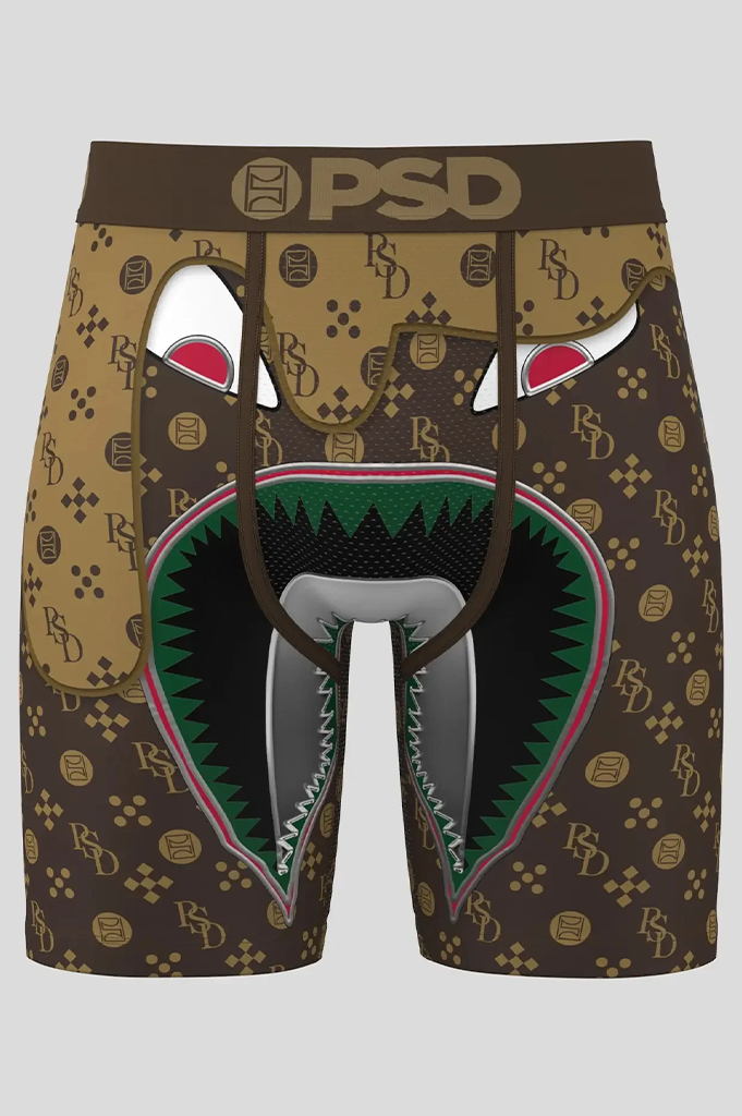 PSD Warface Luxe Drip Brown Boxer Brief Underwear