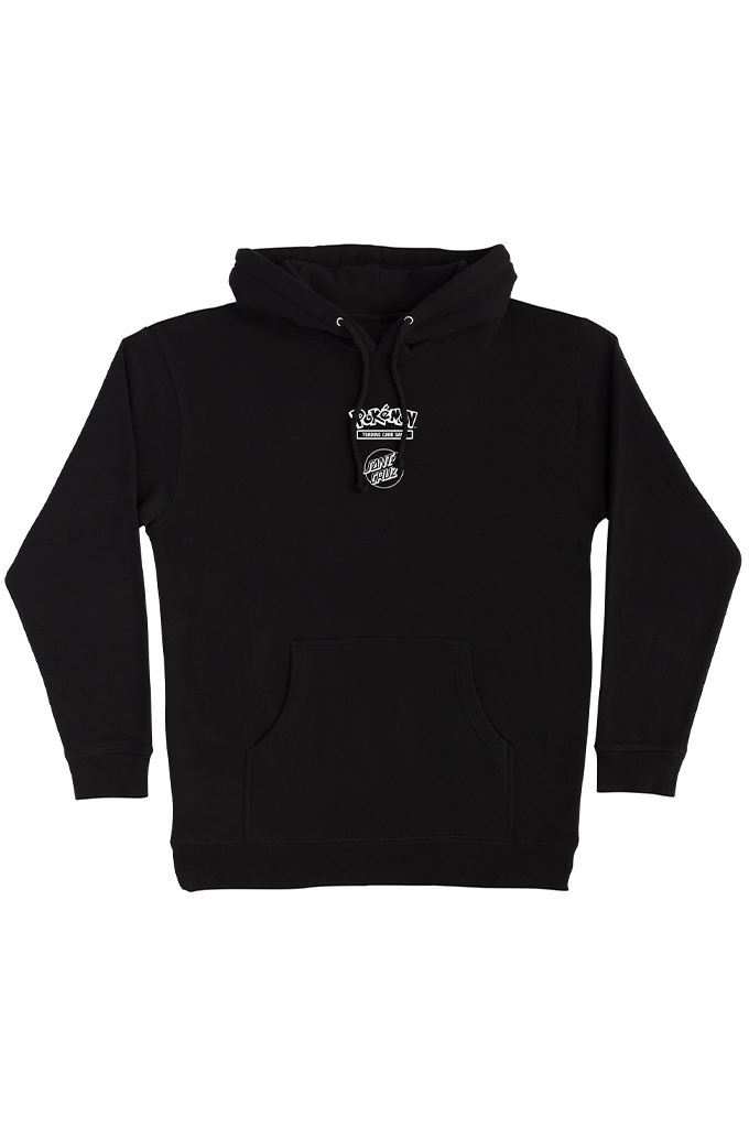 Santa Cruz x Pokémon Power Dot midweight pullover hoodie in black with central chest graphic logos. #color_black