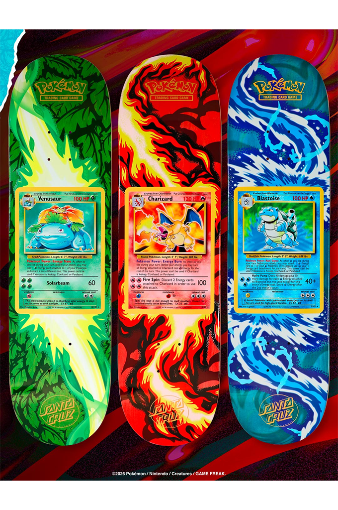 Santa Cruz Skateboards X Pokémon TCG Blind Bag Skateboard Deck