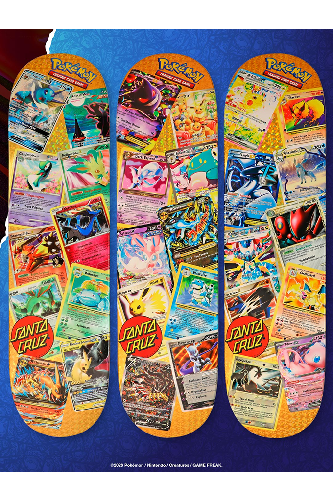 Santa Cruz Skateboards X Pokémon TCG Blind Bag Skateboard Deck