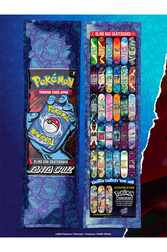 Santa Cruz Skateboards X Pokémon TCG Blind Bag Skateboard Deck