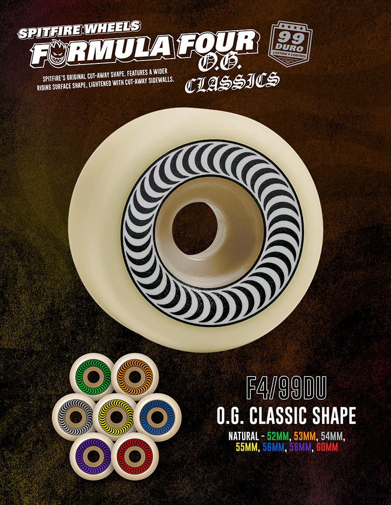 Spitfire F4 99D OG Classics Wheels 54mm – Mainland Skate & Surf Spitfire F4 99D OG Classics Wheels 54mm – Mainland Skate & Surf