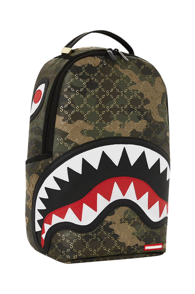 Sprayground Lasers Blazin $ Pattern Over Camo DLXSV Backpack