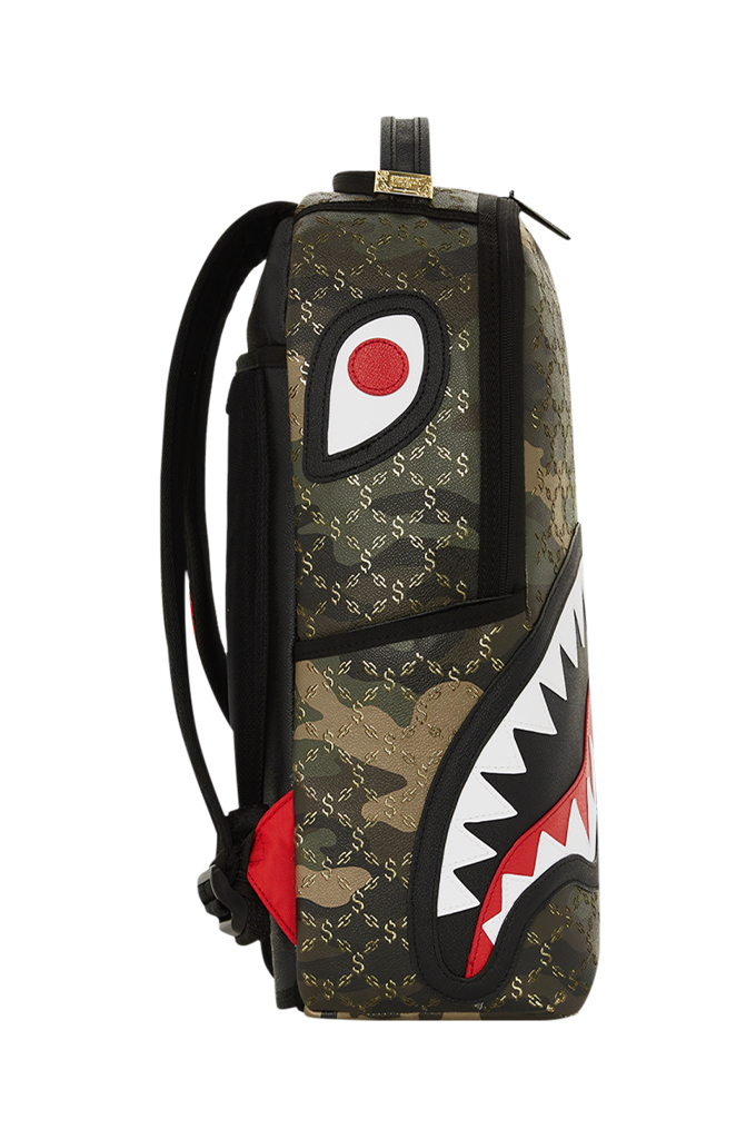 Sprayground Lasers Blazin $ Pattern Over Camo DLXSV Backpack