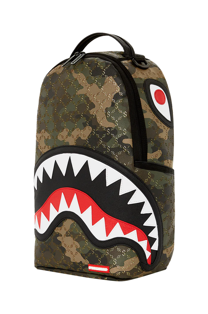 Sprayground Lasers Blazin $ Pattern Over Camo DLXSV Backpack