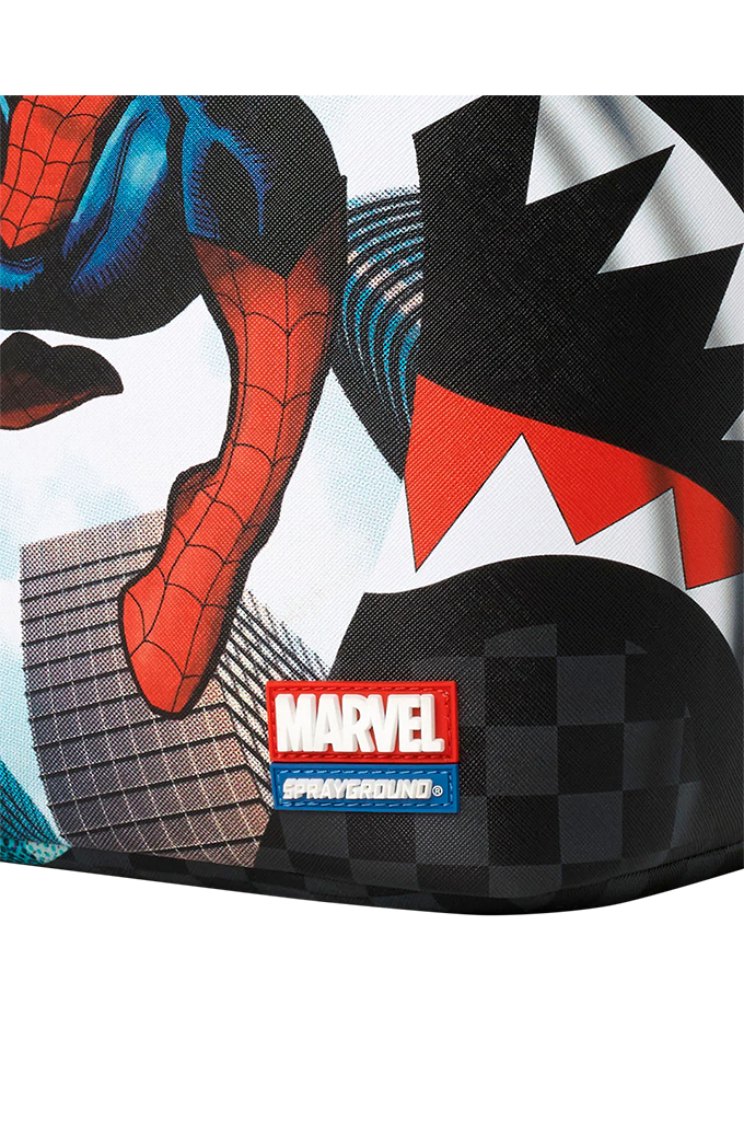 Sprayground Marvel Spiderman Official Collab - Curtain Reveal Protect The City Backpack