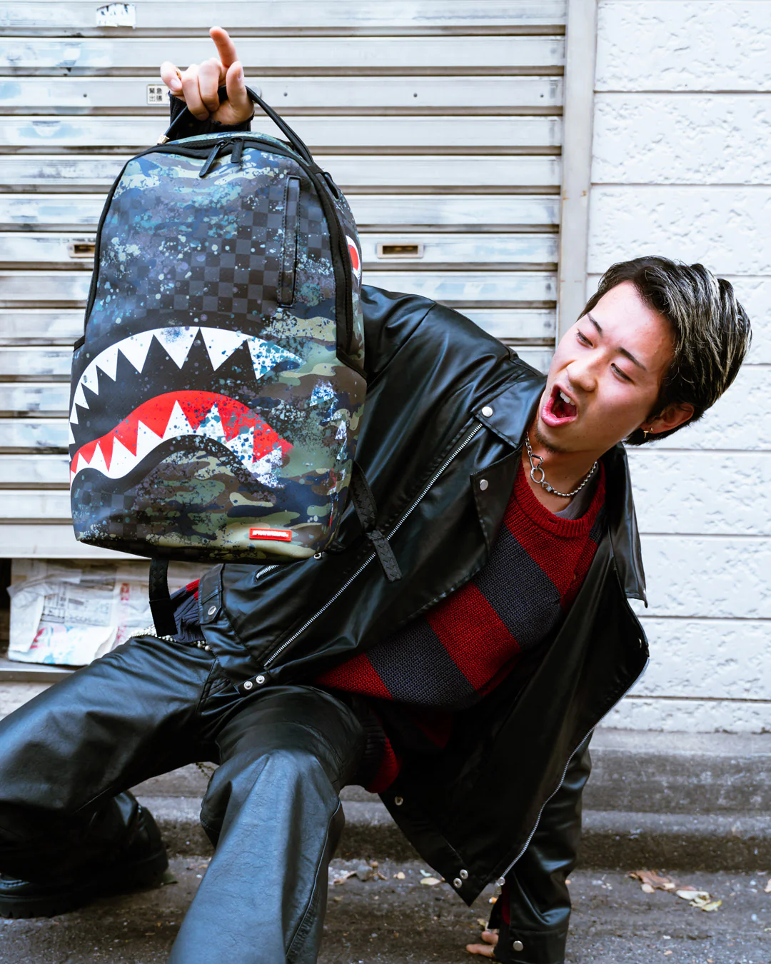 Sprayground Camp Splash T-Rex City Backpack