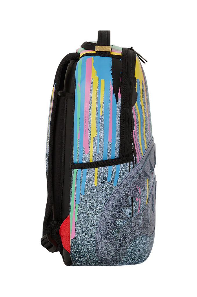 Sprayground Slime Shark Checkered Backpack - Black