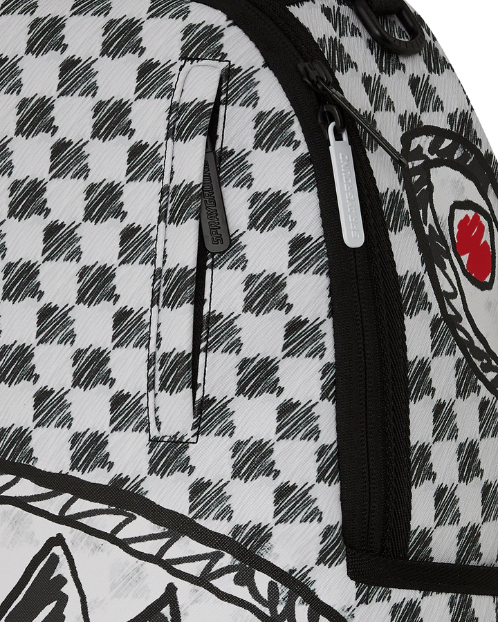 Sprayground Mix And Match Scribble Dribble Check Backpack