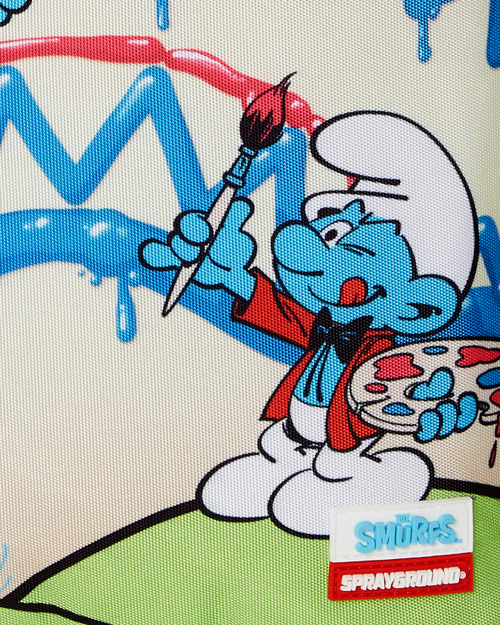 Sprayground X The Smurfs Painting Smurfs Art Party Backpack