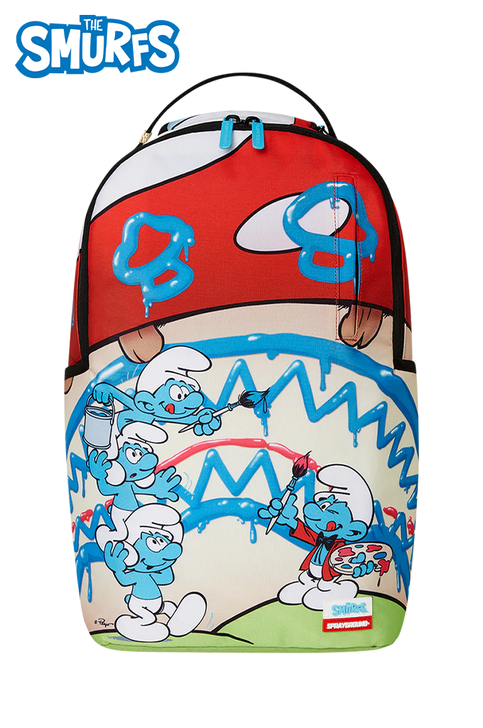 Sprayground X The Smurfs Painting Smurfs Art Party Backpack