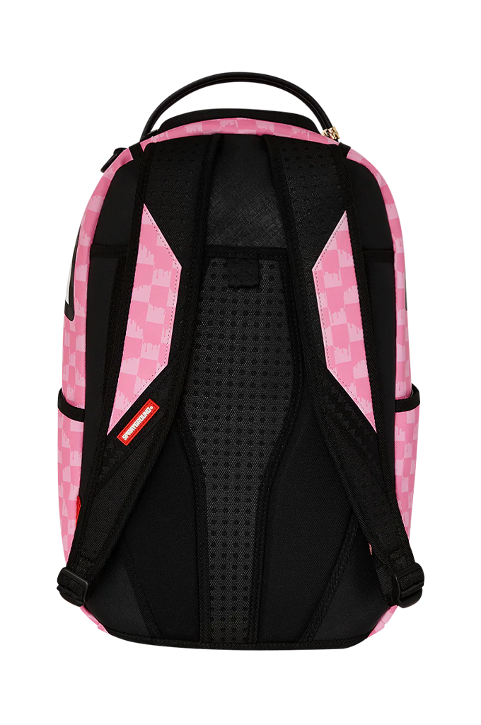 Sprayground Pink And Black Drip Check Pink Paradise Backpack