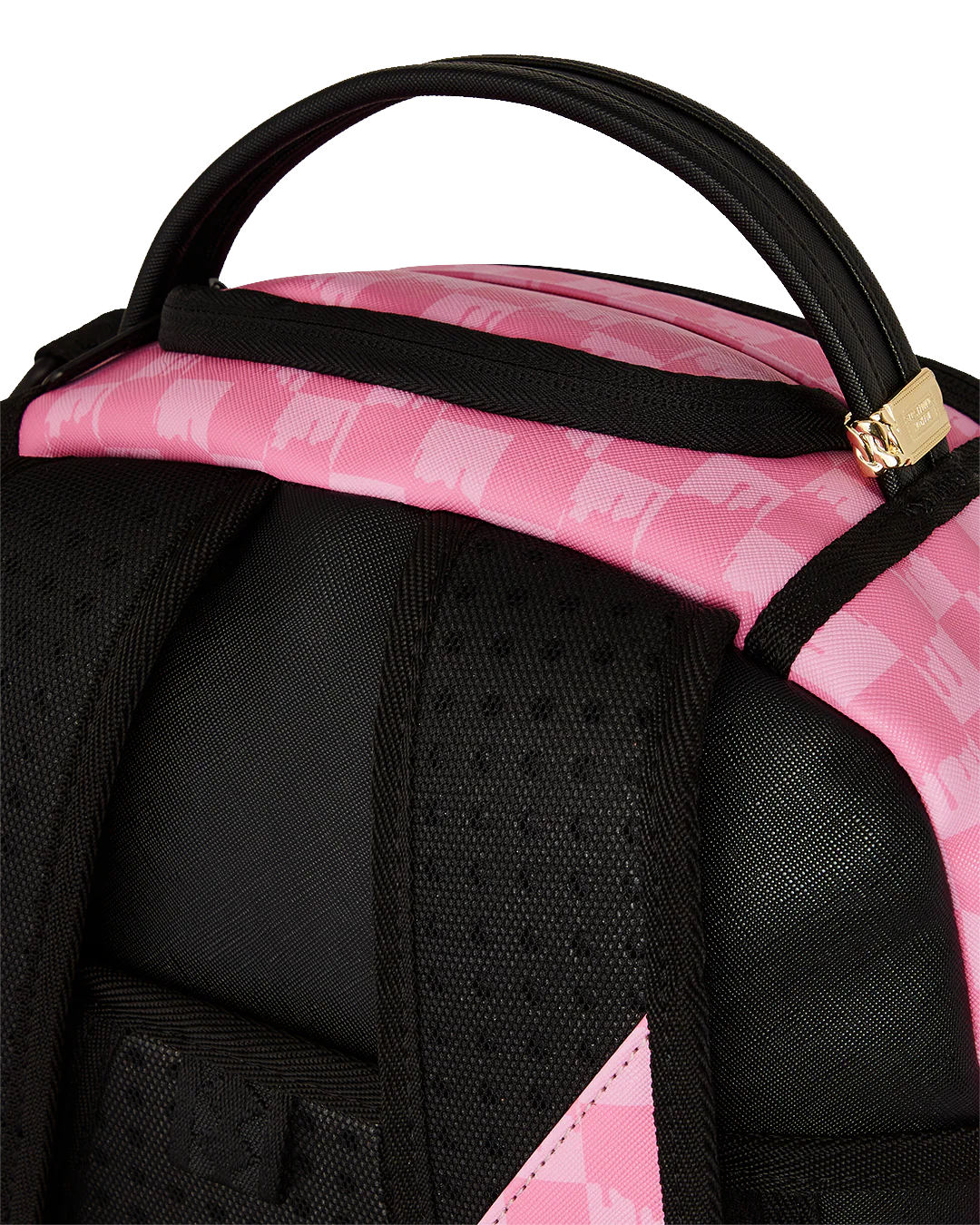 Sprayground Pink And Black Drip Check Pink Paradise Backpack